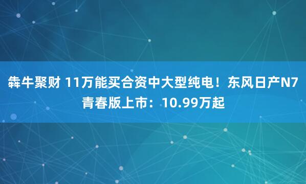 犇牛聚财 11万能买合资中大型纯电！东风日产N7青春版上市：10.99万起